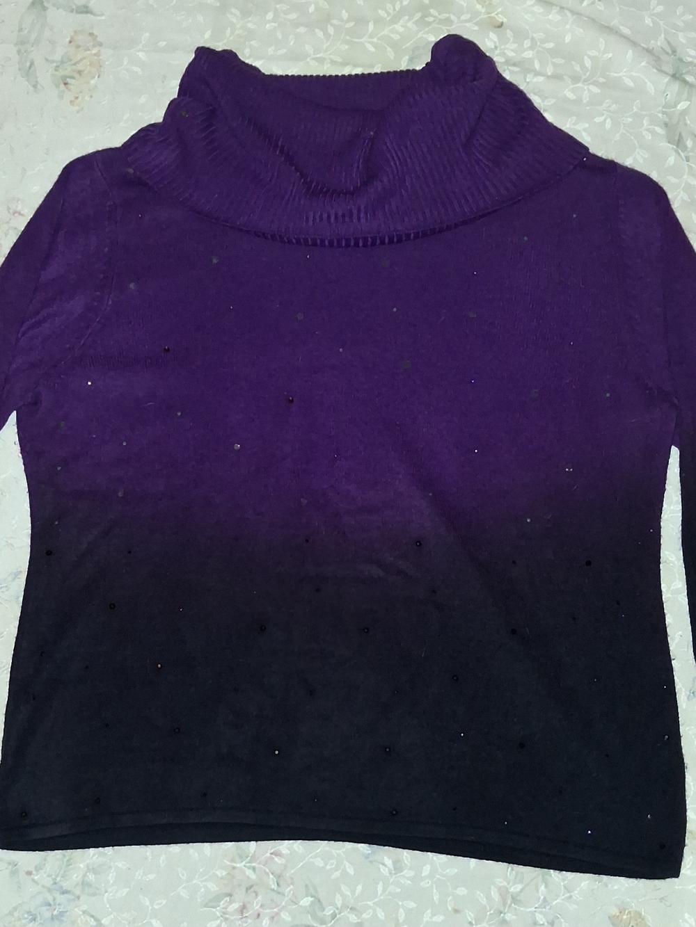 Elementz Purple Knit Top with Black Label